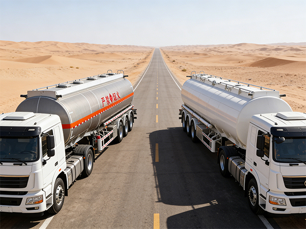 aluminum and steel tanker trailer