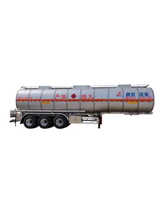 Aluminum Alloy Flammable Liquid Tank Transporter Trailer