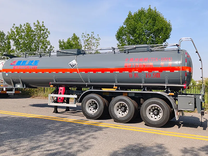 Stainless Steel Tank Semi-Trailer For Concentrated Sulfuric Acid