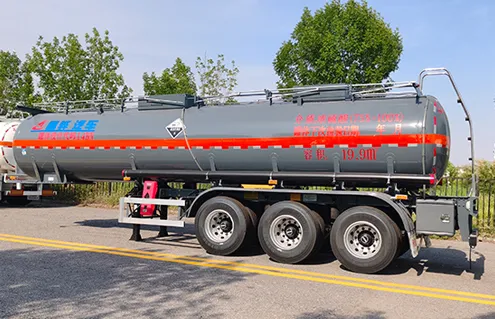 Stainless Steel Tank Semi-Trailer For Concentrated Sulfuric Acid